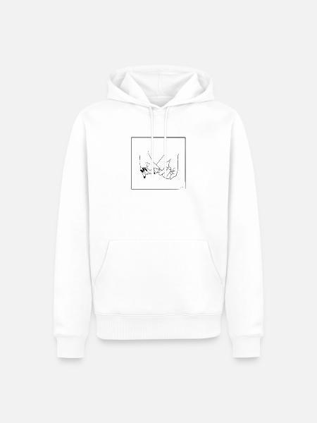 hand in hand - Männer Premium Bio Hoodie - Weiß