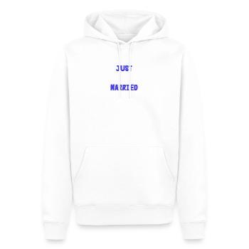 ICH HABE GERADE GEHEIRATET. Junggesellinnenabschied. VALENTINSTAG. PAAR. LIEBE - Männer Premium Bio Hoodie - Weiß - Vorne - Nico (187cm)