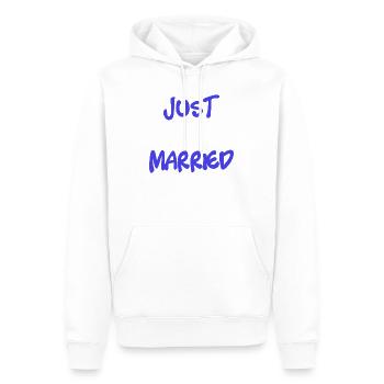 ICH HABE GERADE GEHEIRATET. Junggesellinnenabschied. VALENTINSTAG. PAAR. HERZ - Männer Premium Bio Hoodie - Weiß - Vorne - Nico (187cm)