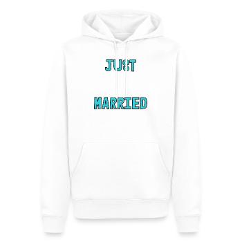 ICH HABE GERADE GEHEIRATET. Junggesellinnenabschied. VALENTINSTAG. PAAR - Männer Premium Bio Hoodie - Weiß - Vorne - Nico (187cm)