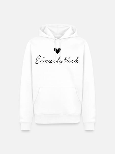 Einzelstück - Männer Premium Bio Hoodie - Weiß