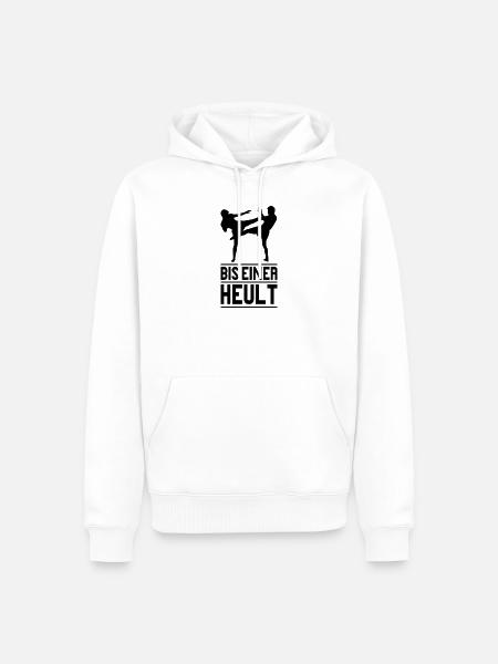 bis einer heult - Männer Premium Bio Hoodie - Weiß