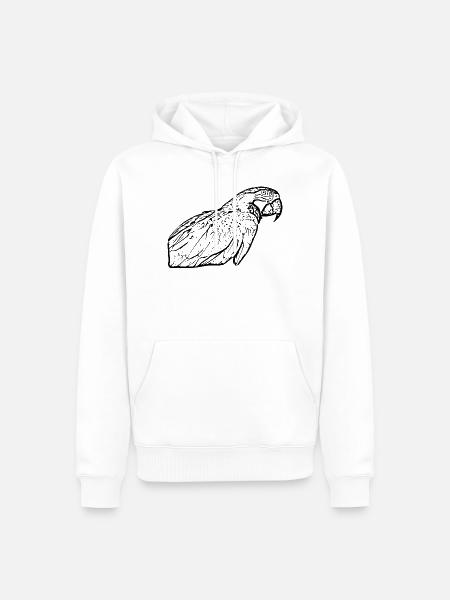 Papageien - Männer Premium Bio Hoodie - Weiß