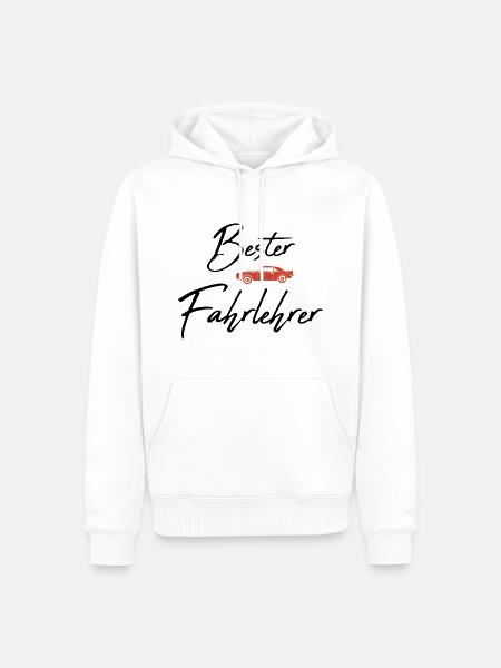 Bester Fahrlehrer - Männer Premium Bio Hoodie - Weiß
