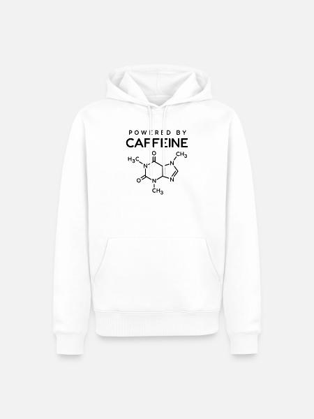 Angetrieben von Koffein-Chemikalieformel - Männer Premium Bio Hoodie - Weiß