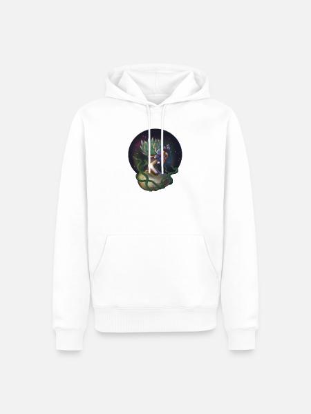 Helle Nymphe Sukkulentenpflanze - Männer Premium Bio Hoodie - Weiß