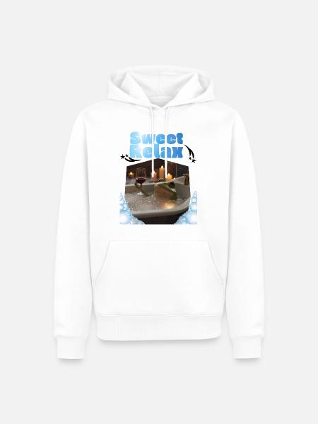 Sweet_Relax_-4500_x_5400_px- - Männer Premium Bio Hoodie - Weiß