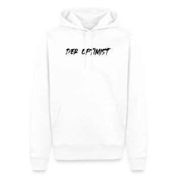 Der Optimist - Männer Premium Bio Hoodie - Weiß - Vorne - Nico (187cm)