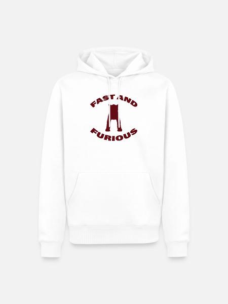 FAST - Männer Premium Bio Hoodie - Weiß
