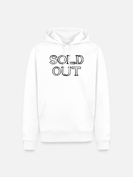 Sold Out Schriftzug handgezeichnet - Männer Premium Bio Hoodie - Weiß
