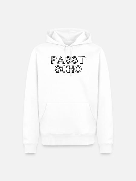Passt scho Schriftzug handgezeichnet - Männer Premium Bio Hoodie - Weiß