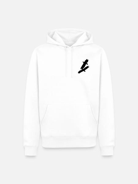 Zwei Adler im Nahkampf - Männer Premium Bio Hoodie - Weiß