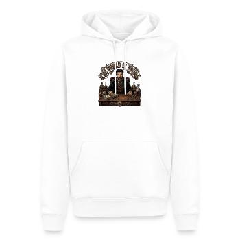 The_World_is_yours_-_Steampunk - Männer Premium Bio Hoodie - Weiß - Vorne - Nico (187cm)
