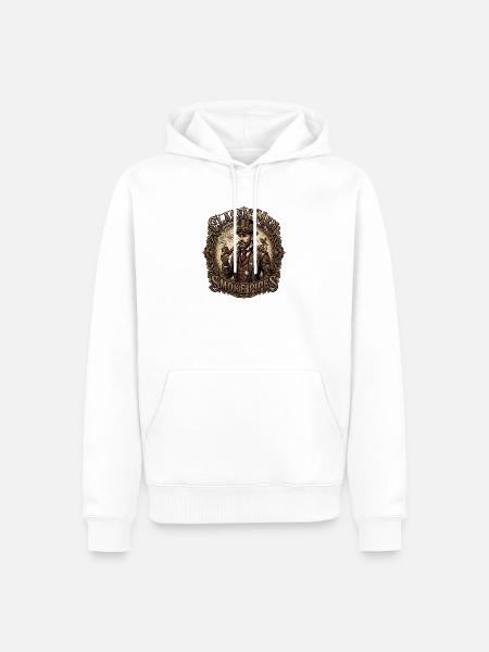 Classic_Men_Smoke_Pipes - Männer Premium Bio Hoodie - Weiß