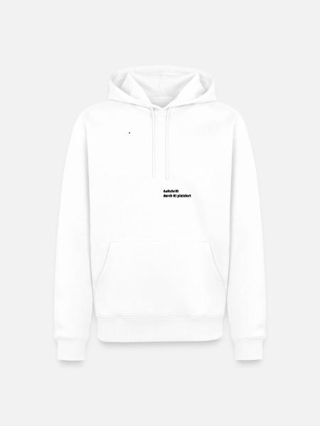 durch KI platziert - Männer Premium Bio Hoodie - Weiß