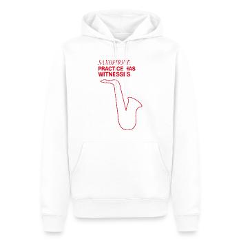 Saxophon – Saxophone Practice Has Witnesses - Männer Premium Bio Hoodie - Weiß - Vorne - Nico (187cm)