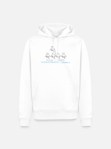 Stärkemolekül - Männer Premium Bio Hoodie - Weiß