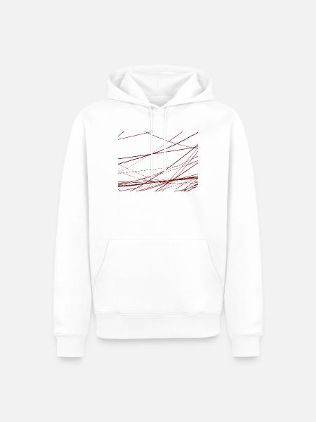 Design Stromkabel durcheinander - Männer Premium Bio Hoodie - Weiß