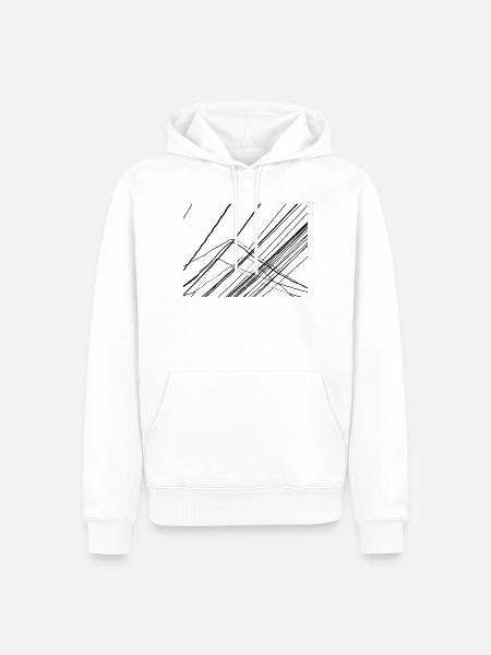Design Stromkabel parallel und gekreuzt - Männer Premium Bio Hoodie - Weiß