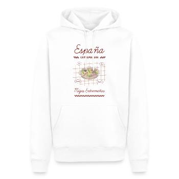 Migas Extremeñas - Männer Premium Bio Hoodie - Weiß - Vorne - Nico (187cm)