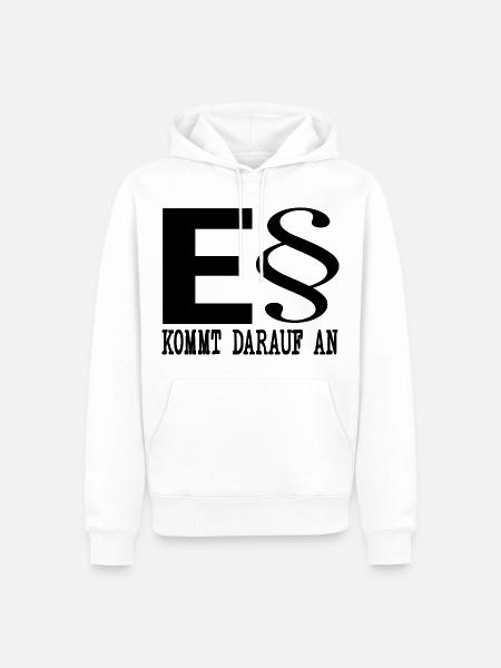 Jura Studium, Recht Gesetze - Männer Premium Bio Hoodie - Weiß