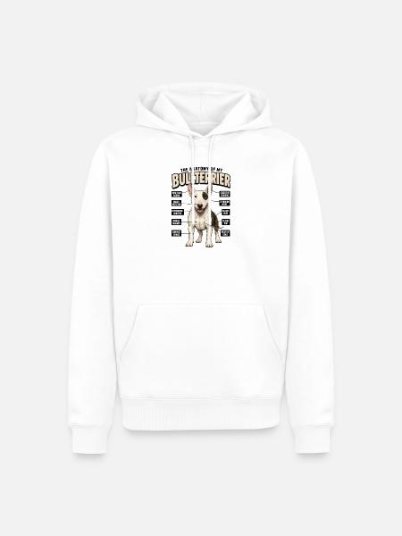 Lustiges Hundetraining Bullterrier Hundebesitzer - Männer Premium Bio Hoodie - Weiß