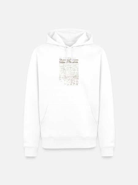 US-Unabhängigkeitserklärung - Männer Premium Bio Hoodie - Weiß