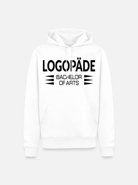 Logopädie Bachelor of Arts - Männer Premium Bio Hoodie - Weiß