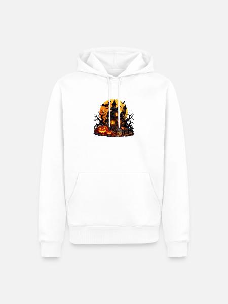 Spukhaus Mondlicht Wenuma - Männer Premium Bio Hoodie - Weiß