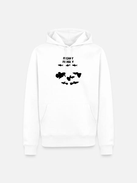 freaky fish guy - Männer Premium Bio Hoodie - Weiß