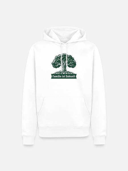 Familie ist Zukunft Werte - Männer Premium Bio Hoodie - Weiß