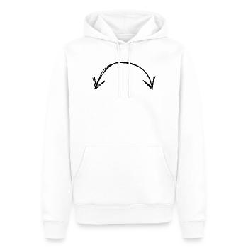 Doppelpfeil handgezeichnet - Männer Premium Bio Hoodie - Weiß - Vorne - Nico (187cm)