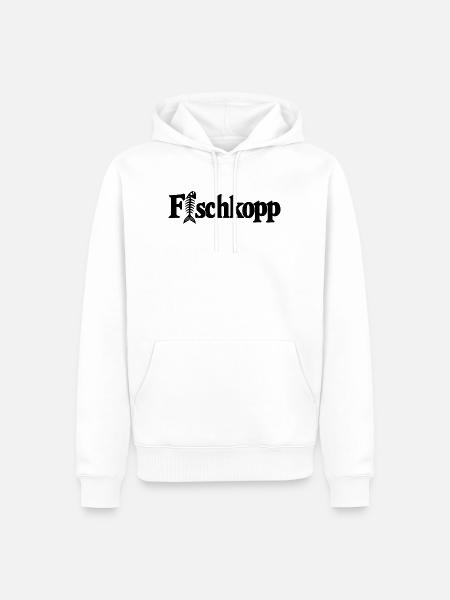Fischkopp - Ostsee - Nordsee - Norddeutsch maritim - Männer Premium Bio Hoodie - Weiß