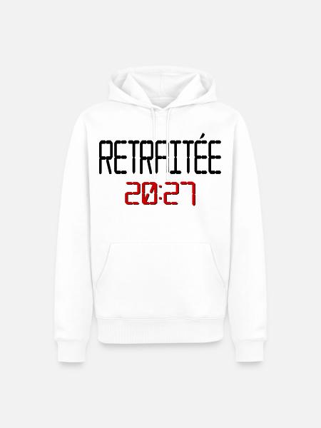 Französischer Rentner 2027, Frankreich - Männer Premium Bio Hoodie - Weiß