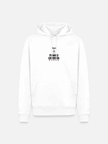 Pommes Experten - Männer Premium Bio Hoodie - Weiß