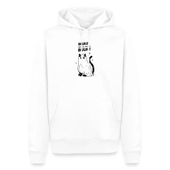 Miau äh ich meine Buuh! - Katze Gespenst Halloween - Männer Premium Bio Hoodie - Weiß - Vorne - Nico (187cm)