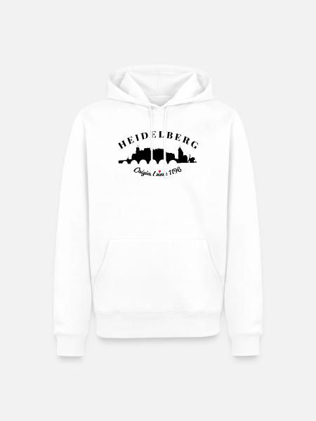 Heidelberg Retro Design - Männer Premium Bio Hoodie - Weiß