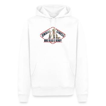 Small Circle Big Dog Energy lustiges Hundezitat - Männer Premium Bio Hoodie - Weiß - Vorne - Nico (187cm)