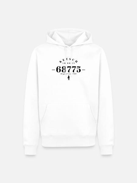 Retro Ketsch am Rhein - Männer Premium Bio Hoodie - Weiß