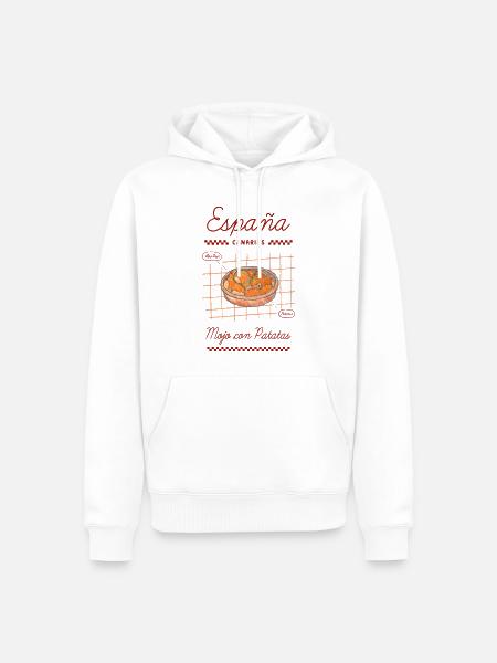 Mojo mit Kartoffeln - Männer Premium Bio Hoodie - Weiß
