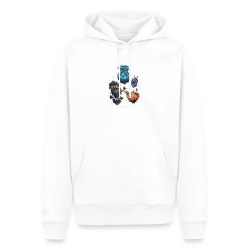 Schwebende Fantasy Inseln – Epische Reise - Männer Premium Bio Hoodie - Weiß - Vorne - Nico (187cm)