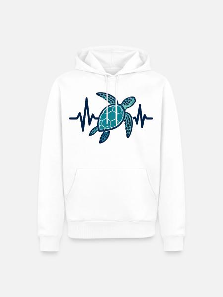 Schildkröte_Liebhaber_Geschenk_Shirt - Männer Premium Bio Hoodie - Weiß
