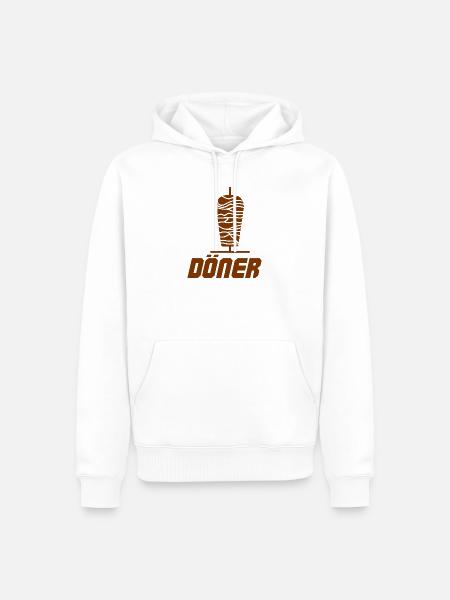 Döner Spieß Illustration - Männer Premium Bio Hoodie - Weiß