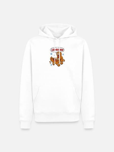 Leb-Kuchen – Lustige Adventszeit - Männer Premium Bio Hoodie - Weiß