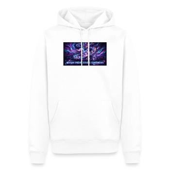 Neon-Eichhörnchen im Galaxienfluss - Männer Premium Bio Hoodie - Weiß - Vorne - Nico (187cm)
