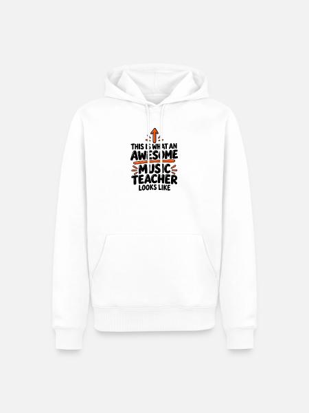 Musiklehrer-Wertschätzungsgeschenk - Männer Premium Bio Hoodie - Weiß