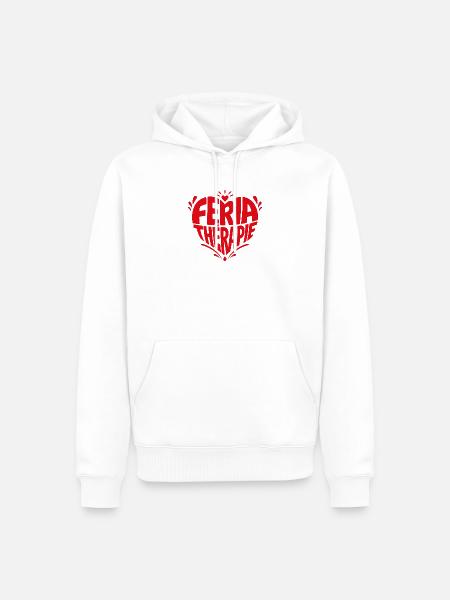 Red Heart Therapie - Männer Premium Bio Hoodie - Weiß