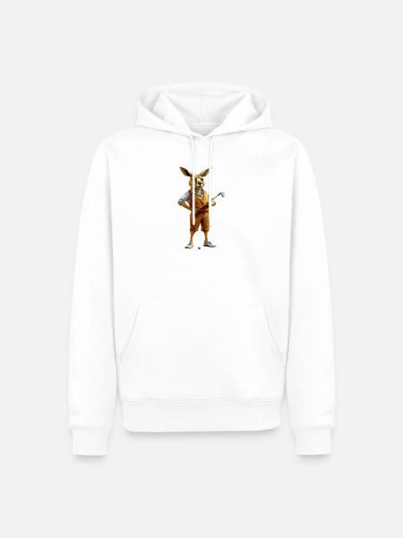 Golf Kängurus - Männer Premium Bio Hoodie - Weiß
