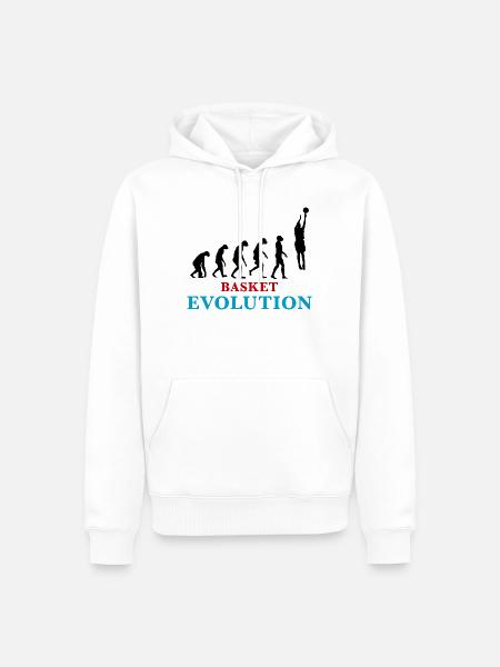 Entwicklung des Basketballs - Männer Premium Bio Hoodie - Weiß