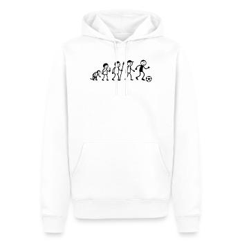  Evolution Fußballer Strichmänchen Fußballspieler - Männer Premium Bio Hoodie - Weiß - Vorne - Nico (187cm)